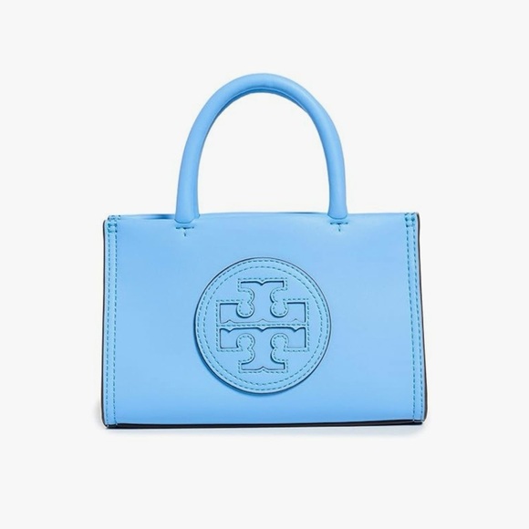 NWT Tory Burch Ella Bio Mini Tote Crossbody - Blue Azure - Sold Out Color! - Picture 3 of 12